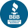 BBB logo inside a blue circle
